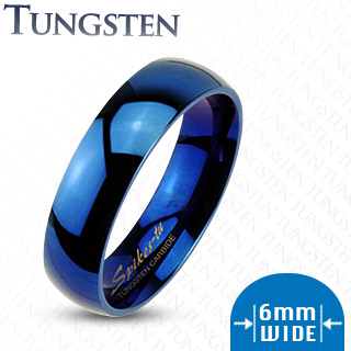 Black IP Tungsten Carbide Faceted Ring With Drop Down Edges